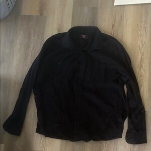 UNTUCKit Men's Black Lightweight Button-Up Shirt Jacket